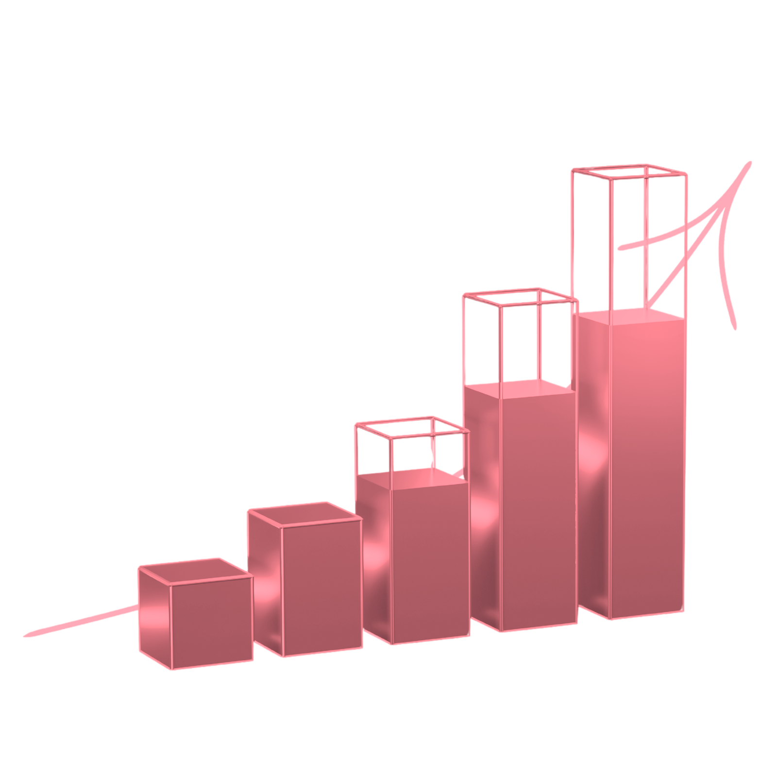 Rising chart for strategic growth