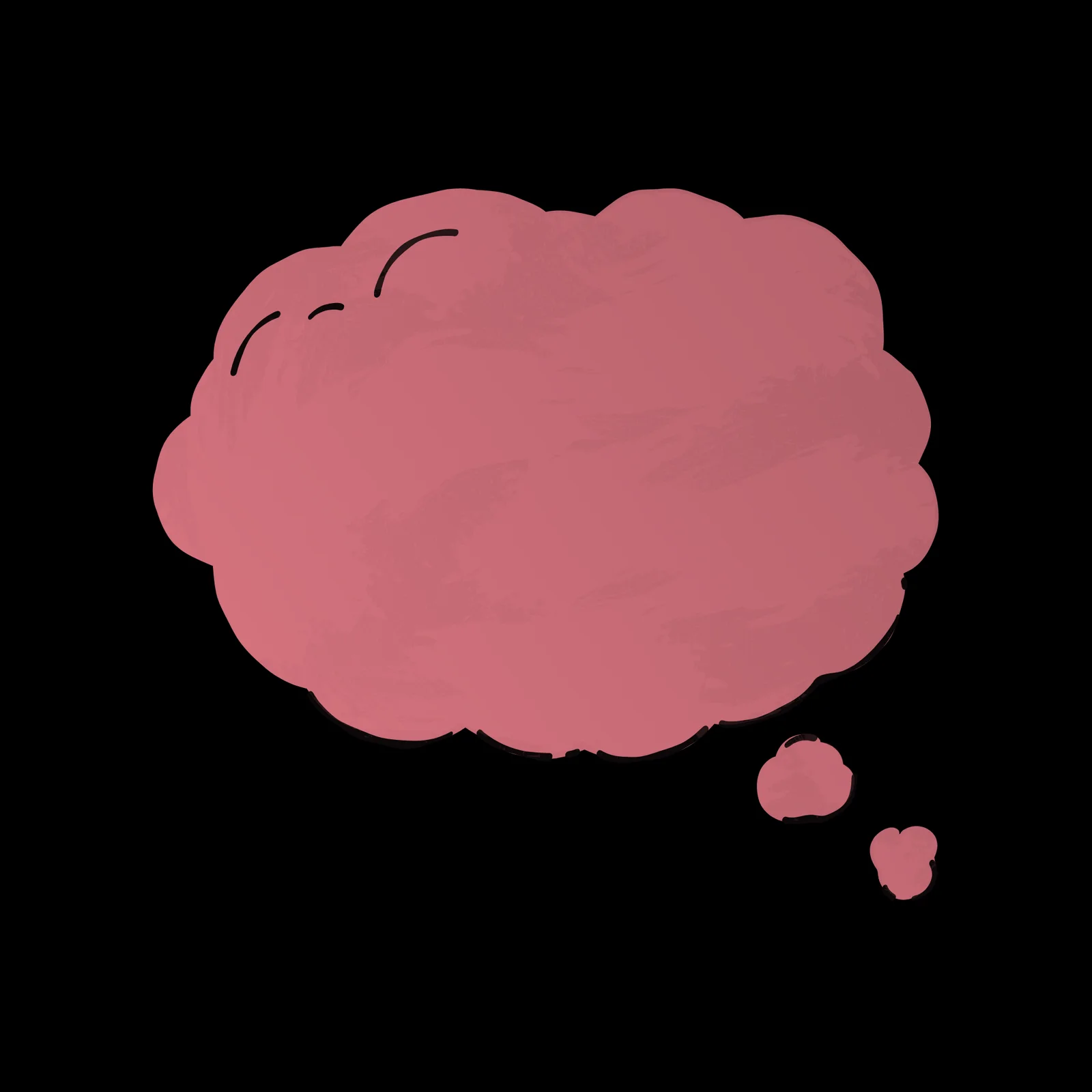 A pink thought cloud for sustainable success